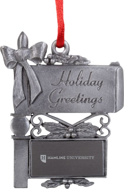 Hamline Mail Box Ornament Hamline Wordmark  Engraved - ONLINE ONLY