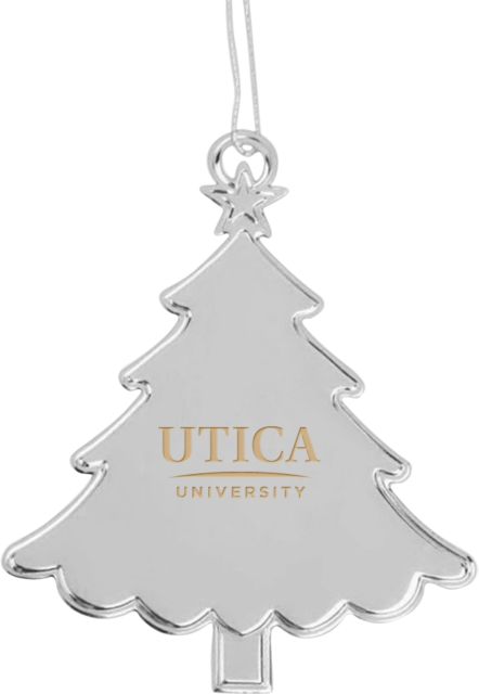 Utica Tree Ornament Utica University Insitiutional Wordmark Engraved - ONLINE ONLY