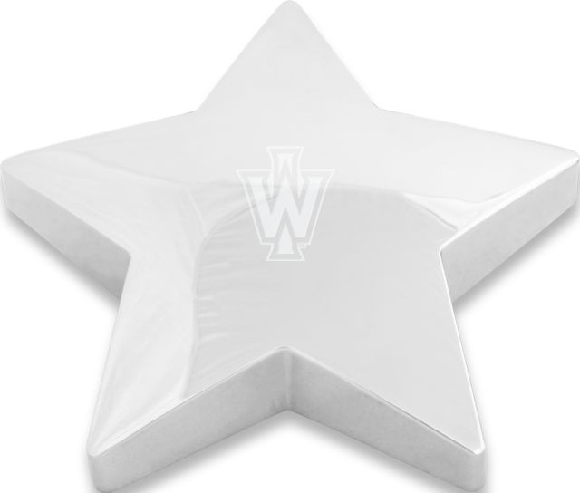 Illinois Wesleyan Star Paperweight Monogram Engraved - ONLINE ONLY