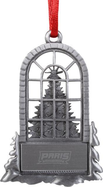 Paris Junior College Tree in Window Ornament Paris Junior College Wordmark Engraved - ONLINE ONLY