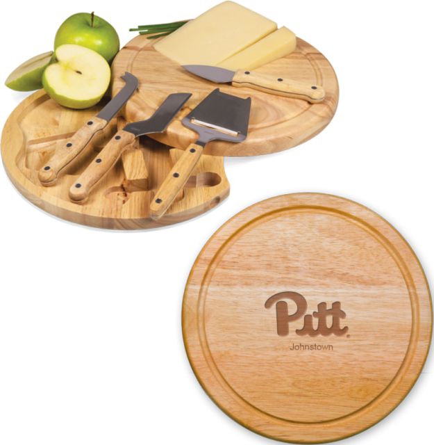 Pittsburgh 10.2 Inch Circo Cheese Board Set Script Pitt Engraved - ONLINE ONLY