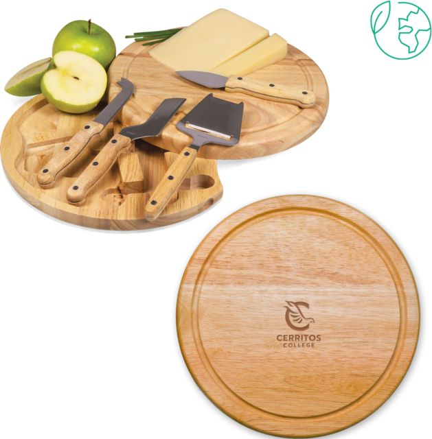 Cerritos College 10.2 Inch Circo Cheese Board Set Cerritos College Stacked Engraved - ONLINE ONLY