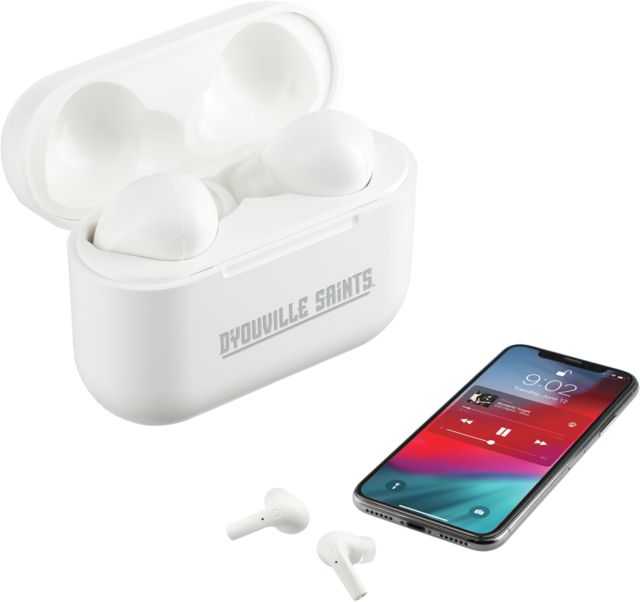 D Youville Braavos Pro True Wireless Auto Pair Earbuds D Youville Saints Engraved