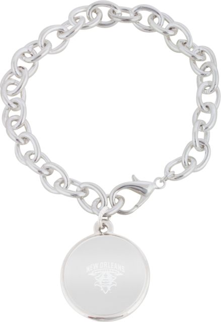 New Orleans Charm Bracelet with Round Charm Primary Mark Engraved - ONLINE ONLY