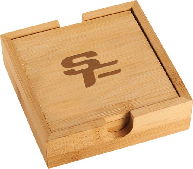 South Florida State Bamboo Coaster Set Primary Mark Engraved - ONLINE ONLY
