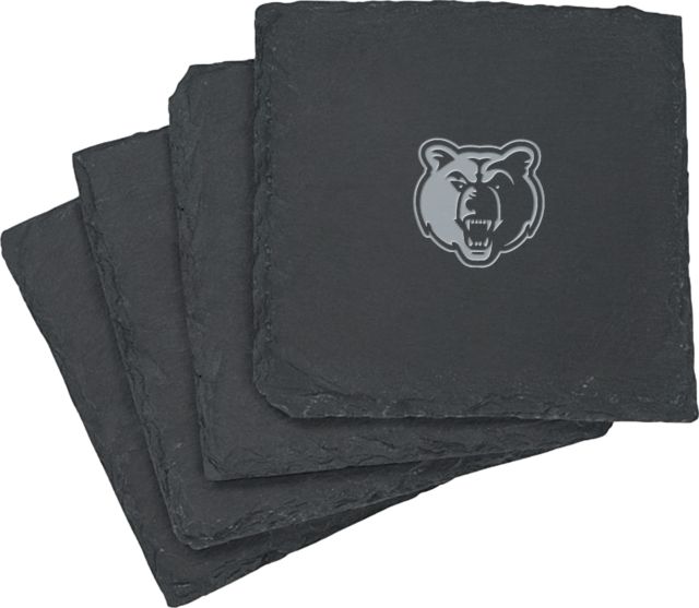 Salt Lake Community Slate Coaster Set Bear Head Engraved - ONLINE ONLY