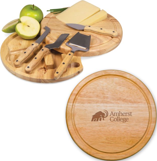 Amherst College 10.2 Inch Circo Cheese Board Set Mammoth Amherst College Lock Up Engraved - ONLINE ONLY