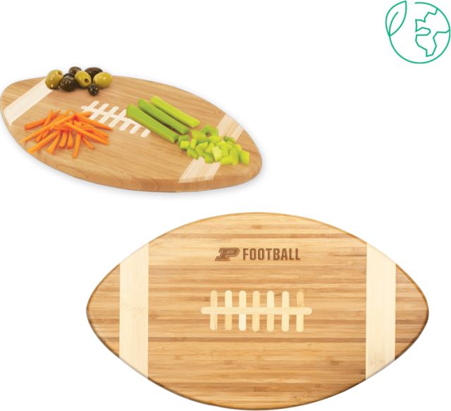 Purdue Touchdown Football Cutting Board Purdue P - Football Engraved