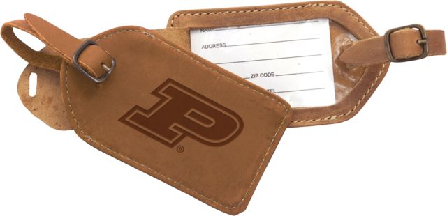 Purdue Canyon Barranca Tan Luggage Tag Purdue Primary Athletic Mark Engraved
