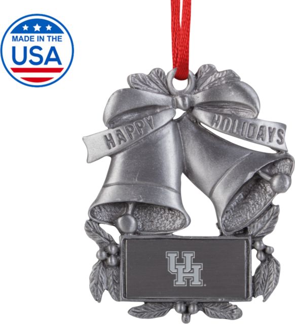 Houston Holiday Bells Ornament UH Interlocking Engraved - ONLINE ONLY