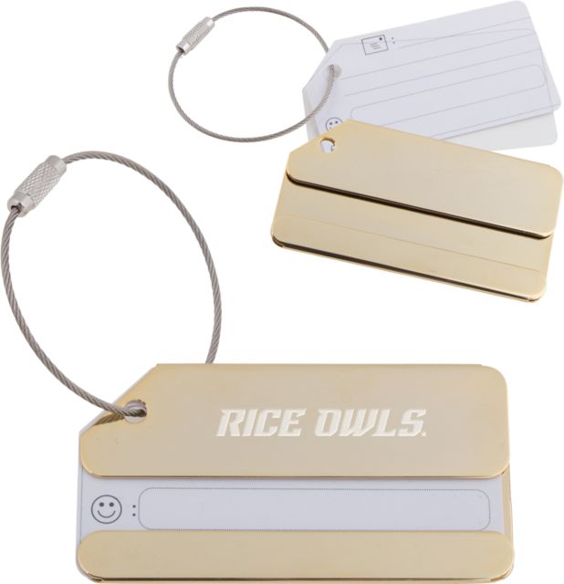 Rice Luggage Tag Rice Owls Engraved - ONLINE ONLY