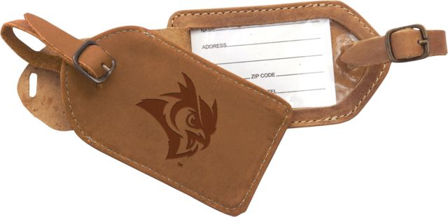 Rice Canyon Barranca Tan Luggage Tag Owl Head Engraved - ONLINE ONLY