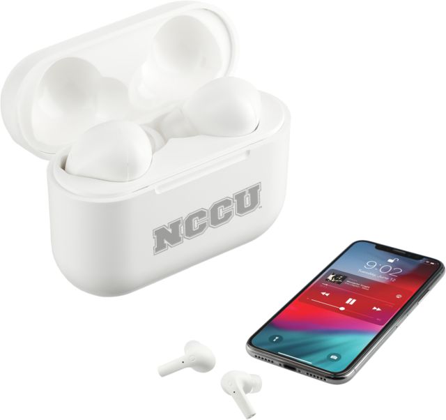 North Carolina Central Braavos Pro True Wireless Auto Pair Earbuds NCCU Wordmark Engraved - ONLINE ONLY