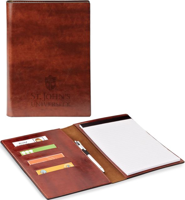St. Johns Fabrizio Junior Padfolio University Mark Stacked Engraved - ONLINE ONLY