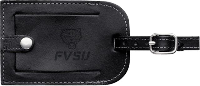 Fort Valley State Millennium Leather Luggage Tag Primary Mark  Engraved - ONLINE ONLY