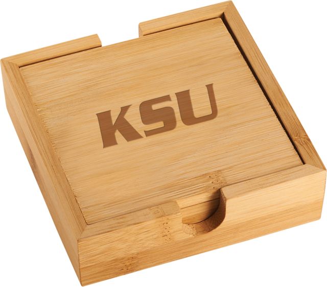 Kentucky State Bamboo Coaster Set KYS Engraved - ONLINE ONLY