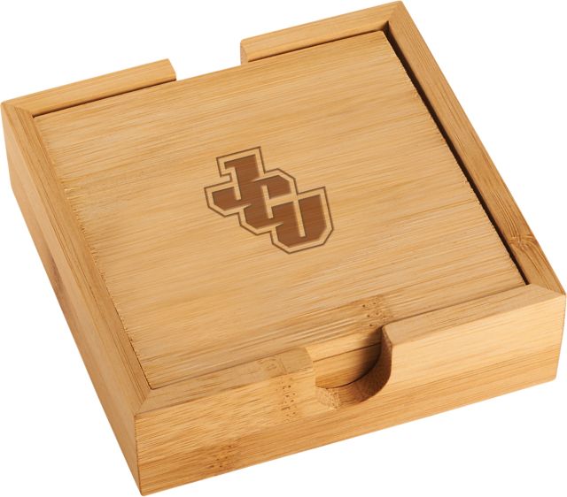 John Carroll Bamboo Coaster Set JCU Engraved - ONLINE ONLY