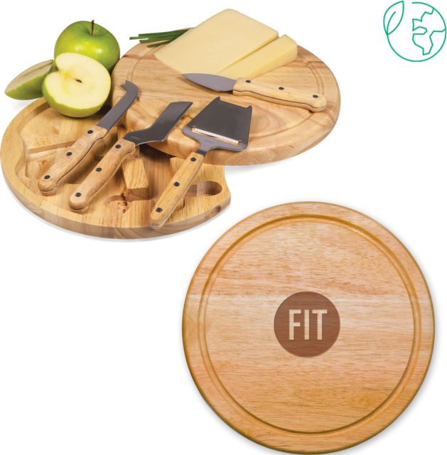 Fashion Institute 10.2 Inch Circo Cheese Board Set FIT - Circle Emblem Engraved - ONLINE ONLY