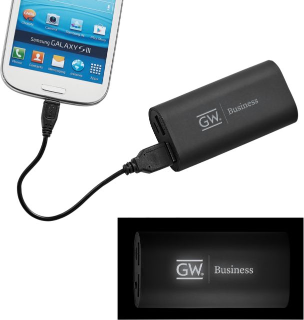 George Washington LIGHT UP LOGO Power Bank Business Engraved - ONLINE ONLY