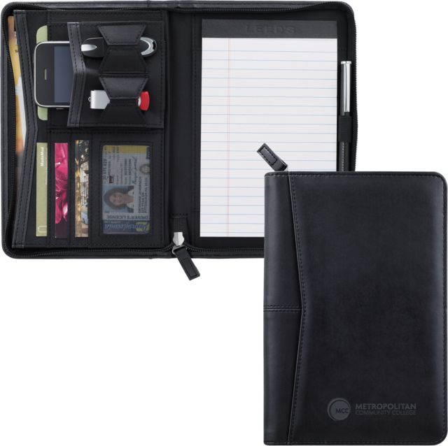 Metropolitan Penn Valley Pedova Junior Zippered Padfolio Metropolitan Community College Engraved - ONLINE ONLY