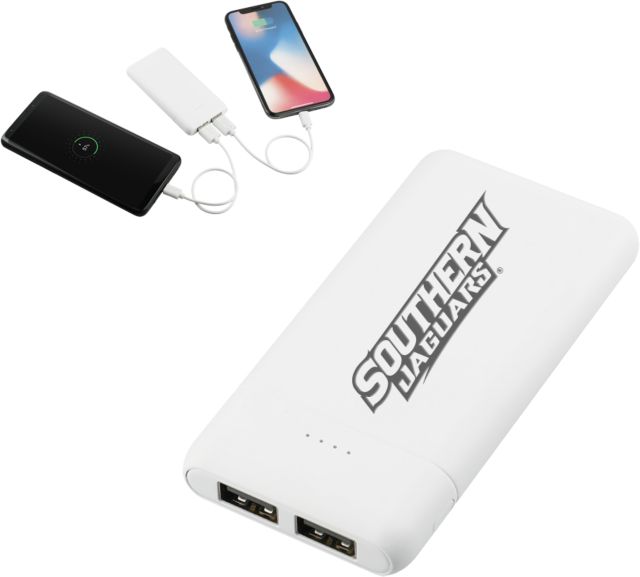 Southern University Tilt High Density 5000 mAh Power Bank Souther University Wordmark Engraved - ONLINE ONLY