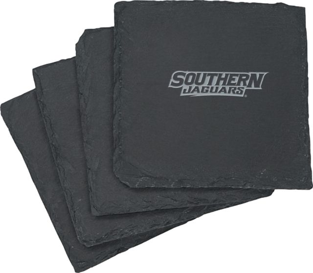 Southern University Slate Coaster Set Southern University Wordmark Engraved - ONLINE ONLY