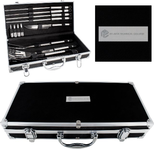 Atlanta Tech College Grill Master Set Atlanta Technical College Flat Engraved - ONLINE ONLY