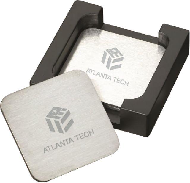Atlanta Tech College Stainless Coaster Set Atlanta Tech Engraved - ONLINE ONLY