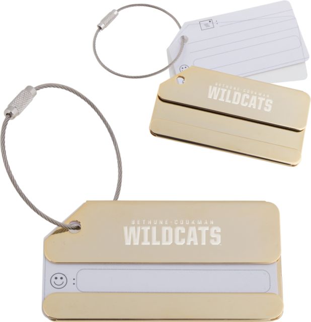 Bethune Cookman Luggage Tag Bethune Cookman Wildcats Stacked Engraved - ONLINE ONLY