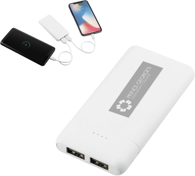 Prince George Tilt High Density 5000 mAh Power Bank Prince Georges Community College Logo Engraved - ONLINE ONLY