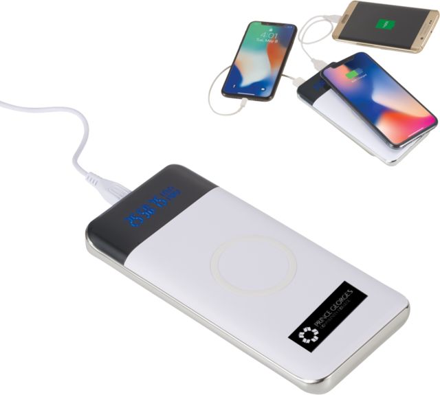 Prince George Constant 10000 mAh Wireless Power Bank w/ Display Prince Georges Community College Logo Engraved - ONLINE ONLY