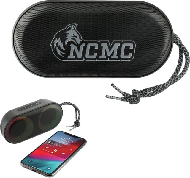 North Central Michigan Zedd Outdoor Speaker with RGB Lights NCMC with Mascot Reversed Engraved - ONLINE ONLY