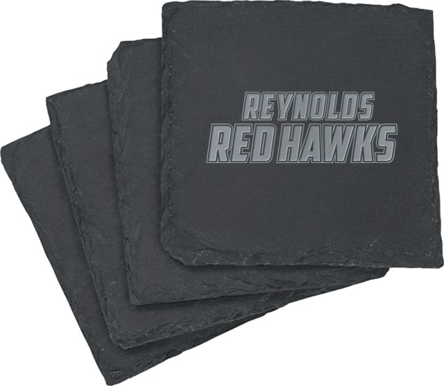 J. Sargeant Reynolds Slate Coaster Set Reynolds Red Hawks Engraved - ONLINE ONLY