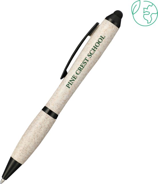 Pine Crest Nash Wheat Straw Ballpoint Beige Stylus Pen Paw Print - ONLINE ONLY