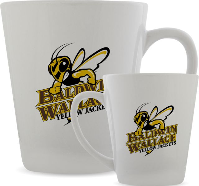 Baldwin Wallace Full Color Latte Mug 12oz Baldwin Wallace Yellow Jackets Primary Athletics - ONLINE ONLY