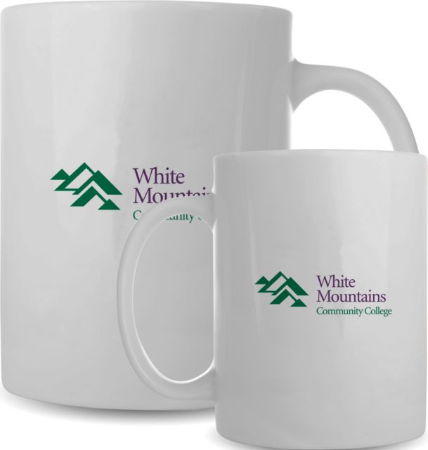 White Mountains Full Color Mug 15oz Mountains Community College Logo - ONLINE ONLY