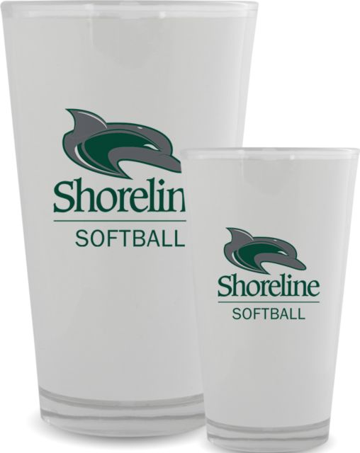 Shoreline Full Color Glass 17oz Shoreline Athletics Mark - Softball - ONLINE ONLY