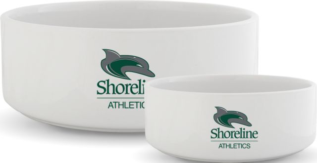 Shoreline Ceramic Dog Bowl Shoreline Primary Athletics Mark - ONLINE ONLY