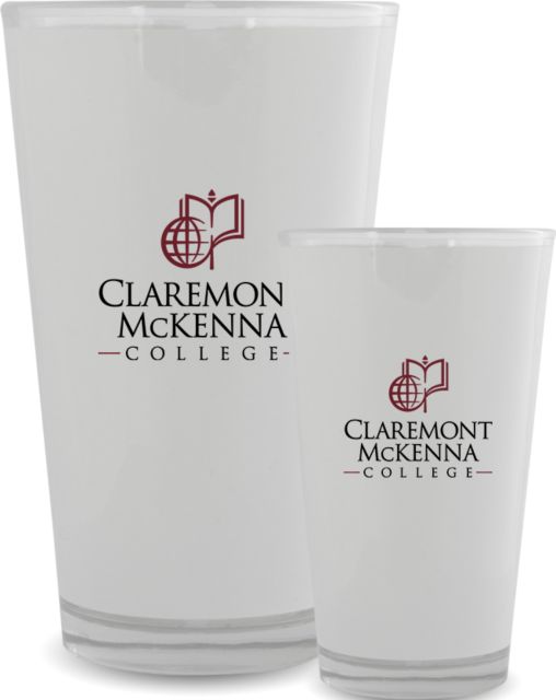 Claremont Colleges Full Color Glass 17oz Claremont McKenna College Primary Wordmark Stacked - ONLINE ONLY
