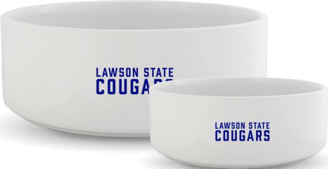 Lawson State Ceramic Dog Bowl Lawson State Cougars Stacked - ONLINE ONLY