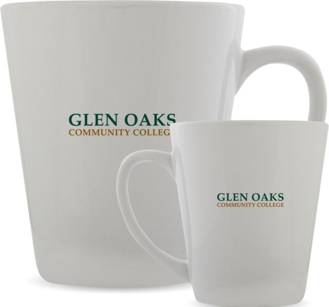 Glen Oaks CC Full Color Latte Mug 12oz Glen Oaks Community College - ONLINE ONLY