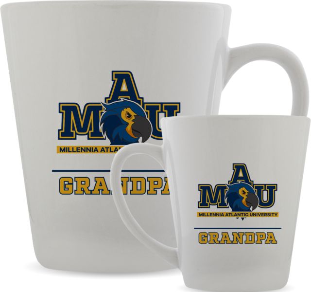Millennia Atlantic Full Color Latte Mug 12oz Grandpa MAU Mascot Logo - ONLINE ONLY