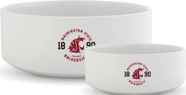 Washington State Ceramic Dog Bowl Washington State University 1890 - ONLINE ONLY