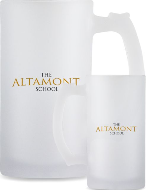 Altamont School Full Color Decorative Frosted Glass Mug 16oz Primary - ONLINE ONLY