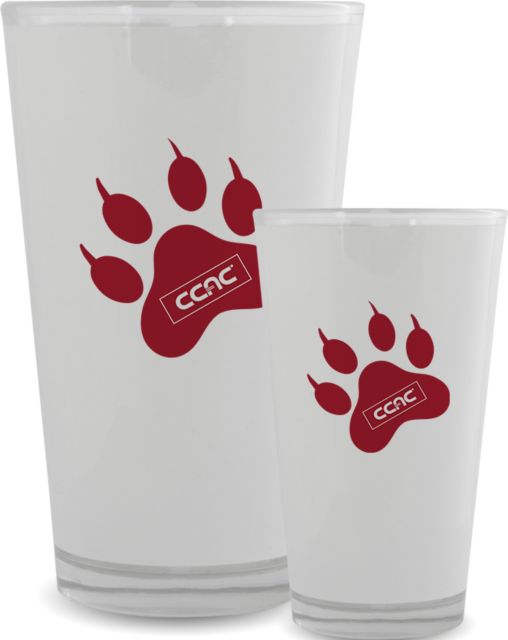 CCAC Full Color Glass 17oz Paw Print - ONLINE ONLY