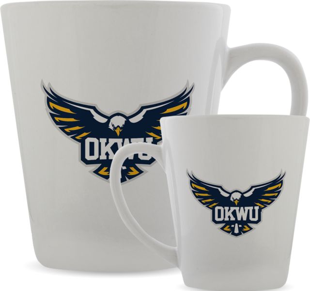 Oklahoma Wesleyan Full Color Latte Mug 12oz Primary Logomark Tent - ONLINE ONLY