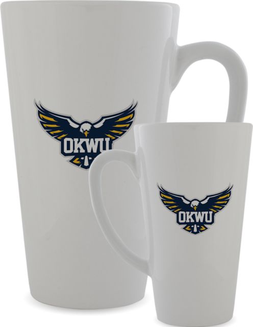 Oklahoma Wesleyan Full Color Latte Mug 17oz Primary Logomark Tent - ONLINE ONLY