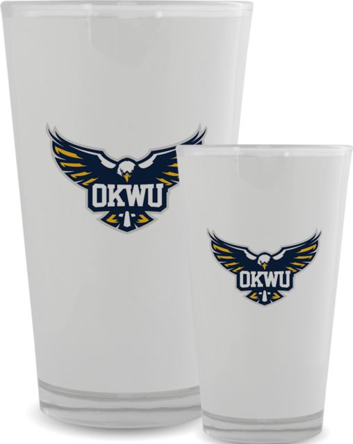 Oklahoma Wesleyan Full Color Glass 17oz Primary Logomark Tent - ONLINE ONLY