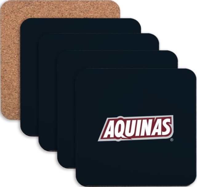 Aquinas College Hardboard Coaster w/Cork Backing 4/set Wordmark - ONLINE ONLY