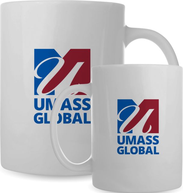 UMass Global Full Color Mug 15oz  UMass Global Primary Logo Stacked - ONLINE ONLY